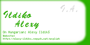 ildiko alexy business card