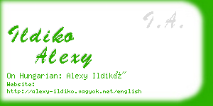 ildiko alexy business card